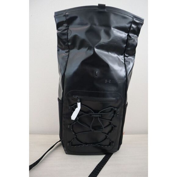 Under Armour 1382311-001 Unisex Black UA Summit Roll Top Backpack - Picture 8 of 16
